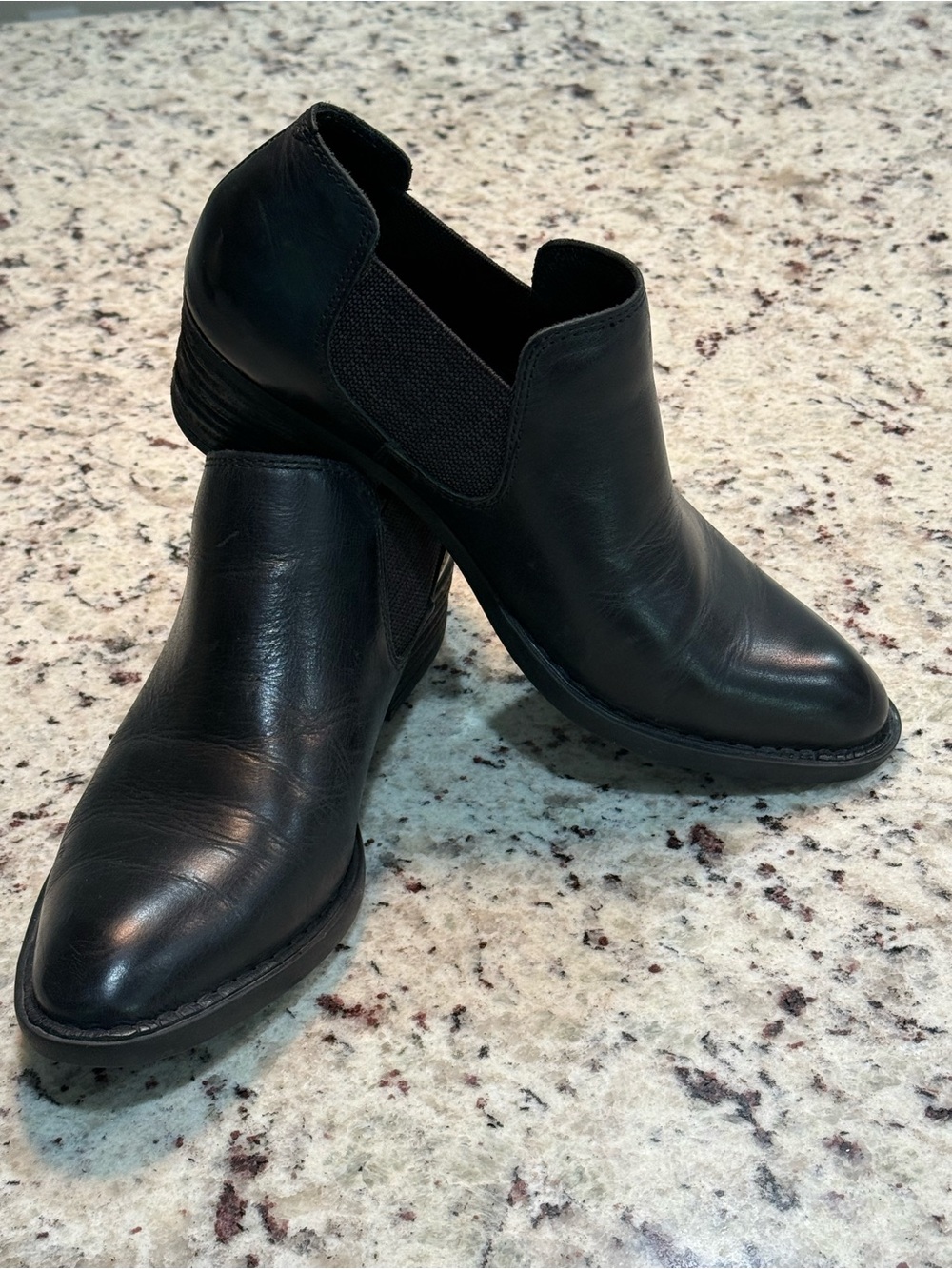 Born Black Leather Women's Ankle Booties